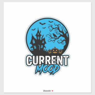 Adesivo Humor Atual Halloween Gravura Vintage Vetor_1