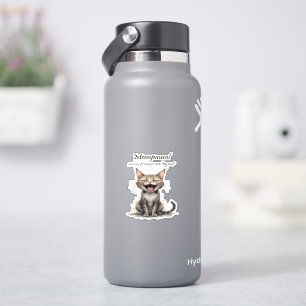 Adesivo Humor da Menopausa Gato Estressado Irritado