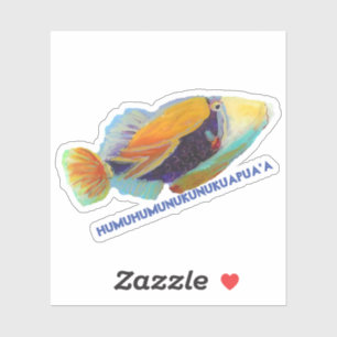 Adesivo Humu Trigger Fish Hawaiian Sticker