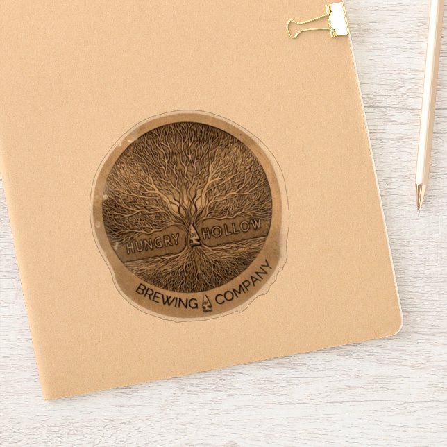 Adesivo Hungry Hollow Brewing Company Transparent Kiss Cut (Notebook)