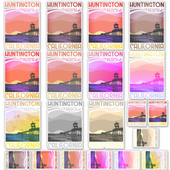 Adesivo Huntington Beach California (Frente)