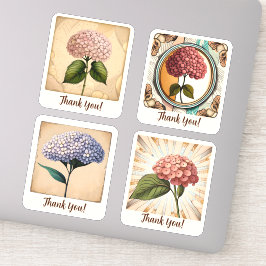 Adesivo Hydrangea Flowers Groovy Retro Personalizado