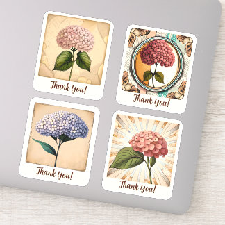 Adesivo Hydrangea Flowers Groovy Retro Personalizado