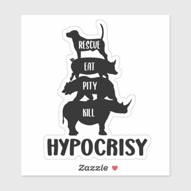 Adesivo Hypocrisy, Activism Sticker (Folha)