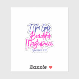Adesivo I Am God's Beautiful Masterpiece Bible Verse