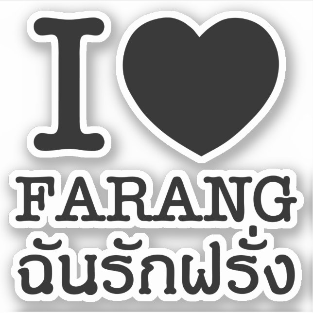 Adesivo I Black Heart (Love) Farang (Frente)