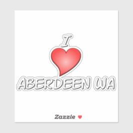 Adesivo I Heart Aberdeen WA
