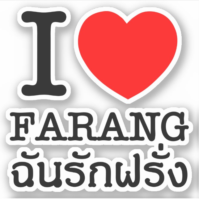 Adesivo I Heart (Love) Farang (Frente)