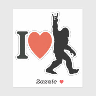 Adesivo I Love Bigfoot Rock On
