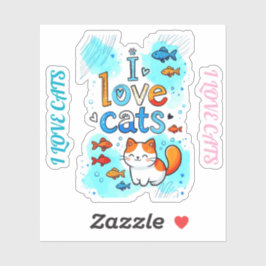 ADESIVO I LOVE CATS