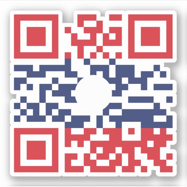 Adesivo I Love Laos (Khoy Huk Lao) Flag QR Code | Geek Lao (Frente)