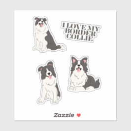 Adesivo I Love My Border Collie Sticker Set