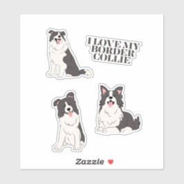 Adesivo I Love My Border Collie Stickers
