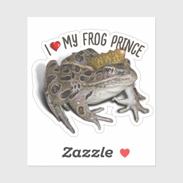 Adesivo I Love My Frog Prince (Folha)