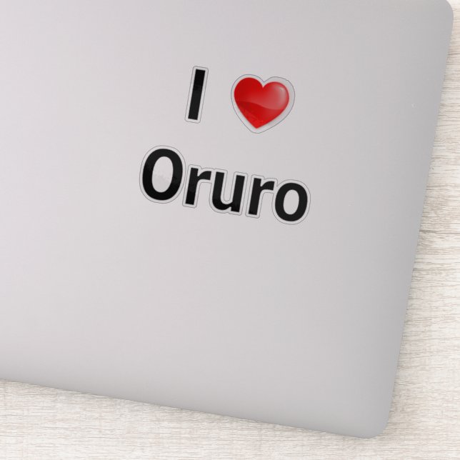 Adesivo I love Oruro (Detalhe)