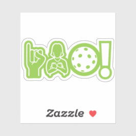 Adesivo I Love Pickleball (surdo) Sticker