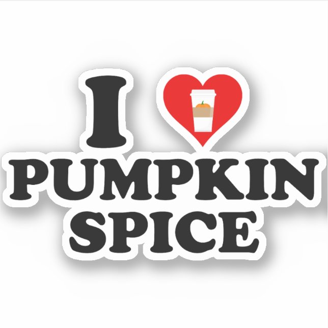 Adesivo I Love Pumpkin Spice (Frente)