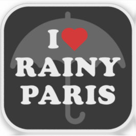 Adesivo I Love Rainy Paris - v2