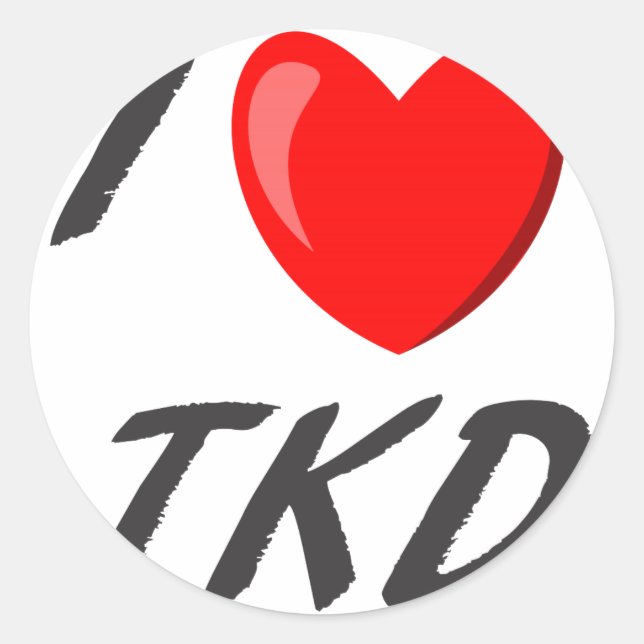 adesivo I Love TKD (Frente)