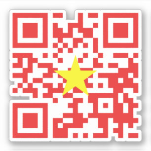 Adesivo I Love Vietnam (Tôi Yêu Viet Nam) Flag QR