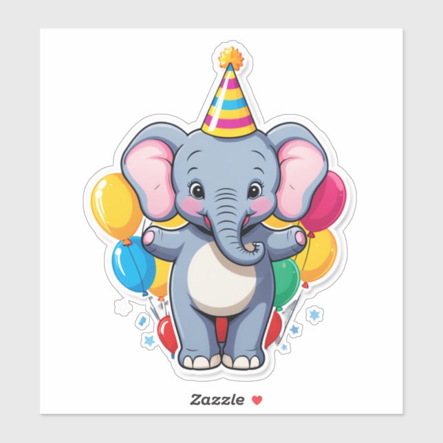 Adesivo I’m ONE-derful! – Baby Elephant Birthday Joy (Folha)
