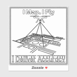 Adesivo I map, I fly drone sticker