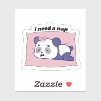 Adesivo “I Need a Nap” Funny Kawaii Design