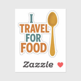 Adesivo I Viagem Para Comida - Vintage Spoon Adventure