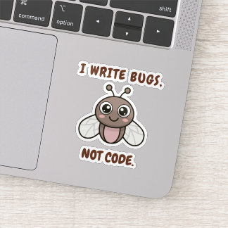 Adesivo I write bugs, not code.