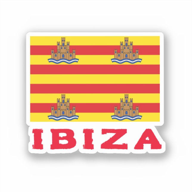 Adesivo Ibiza Flag, ESPANHA (Frente)