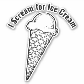 Adesivo Ice Cream Cone Design Vinyl Sticker