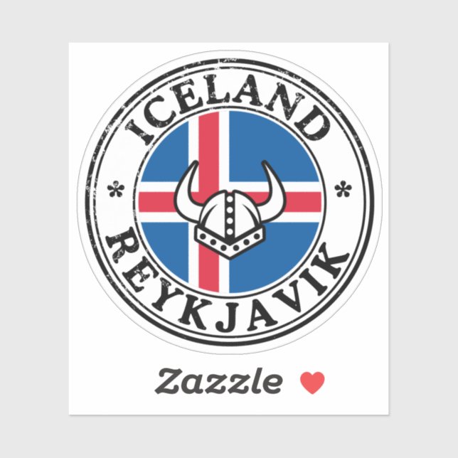 Adesivo Iceland Seal Sticker Round Flag For Laptop Book (Folha)