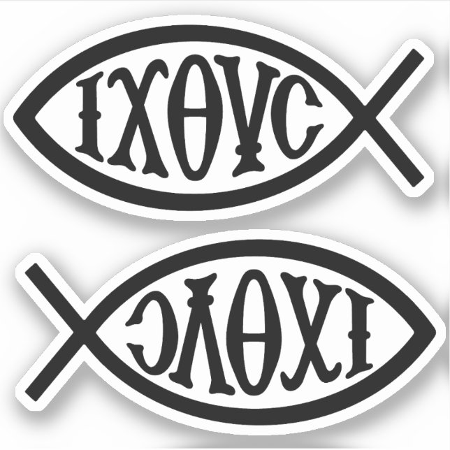 Adesivo Ichthys Christian Symbol (Frente)