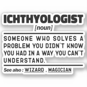 Adesivo Ichtiologista Formando de Noun Science Lover Stude