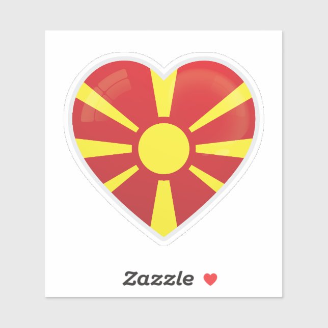 Adesivo Ícone de Amor da Macedônia (Folha)