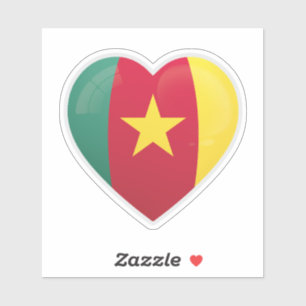 Adesivo Ícone de amor de Camarões