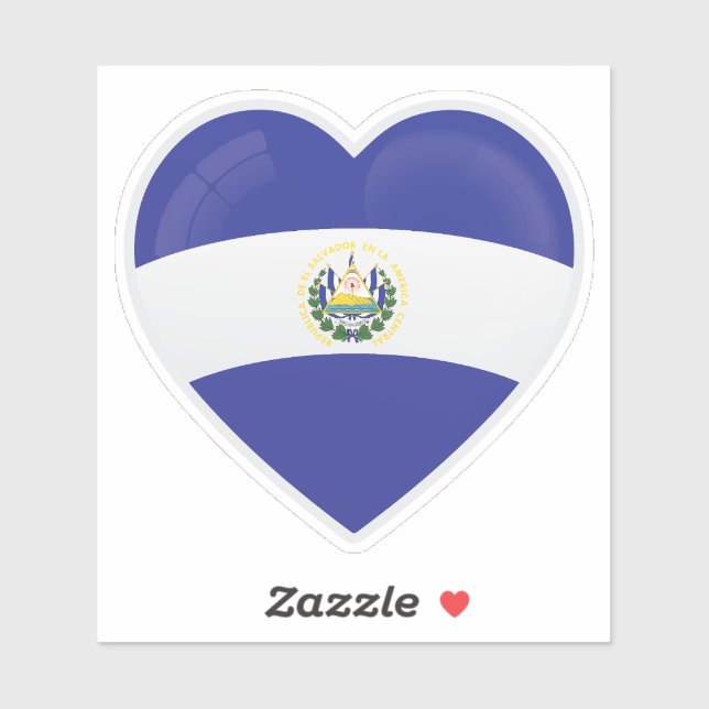 Adesivo Ícone de amor de El Salvador (Folha)
