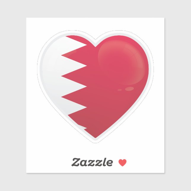 Adesivo Ícone de amor do Bahrain (Folha)