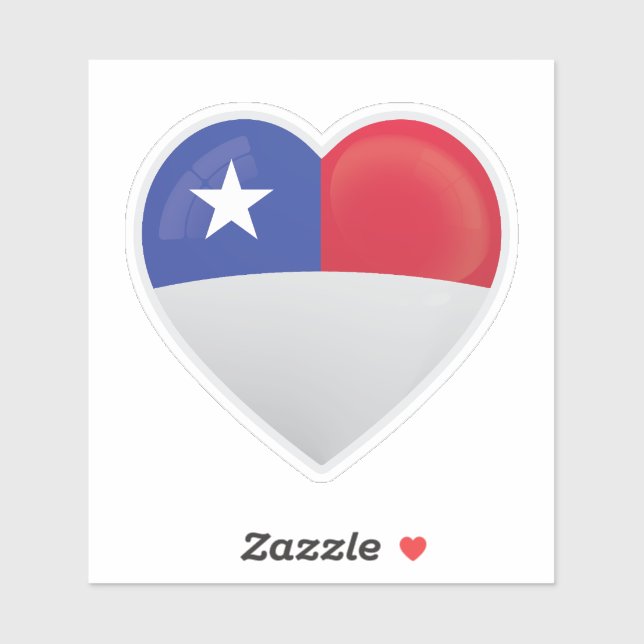 Adesivo Ícone de Amor do Chile (Folha)
