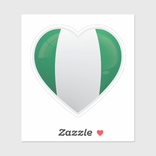 Adesivo Ícone de Amor Nigéria (Folha)