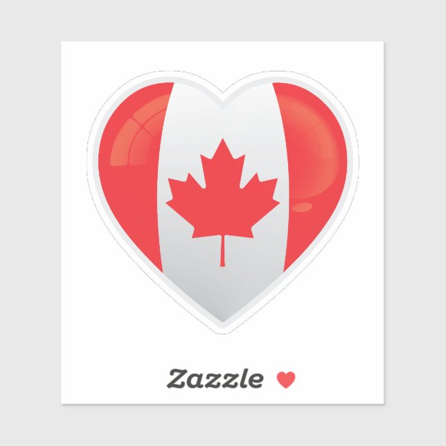Adesivo Ícone do Amor do Canadá (Folha)