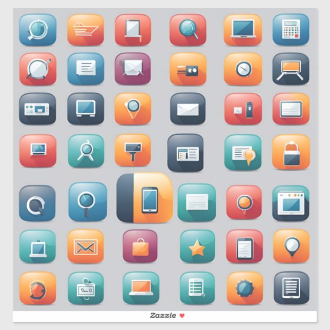 Adesivo ícones (Folha)