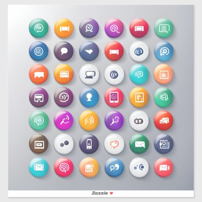 Adesivo ícones (Folha)