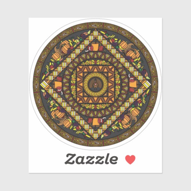 Adesivo Ícones de Ação de Graças (Folha)