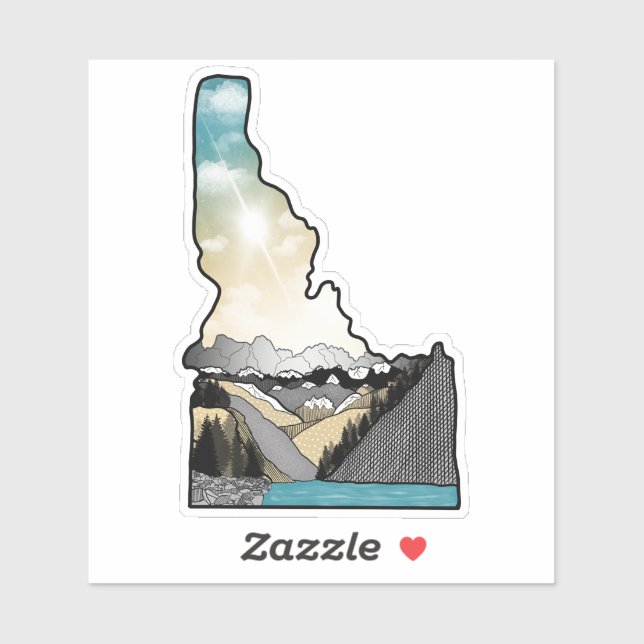 Adesivo Idaho colorido (Folha)