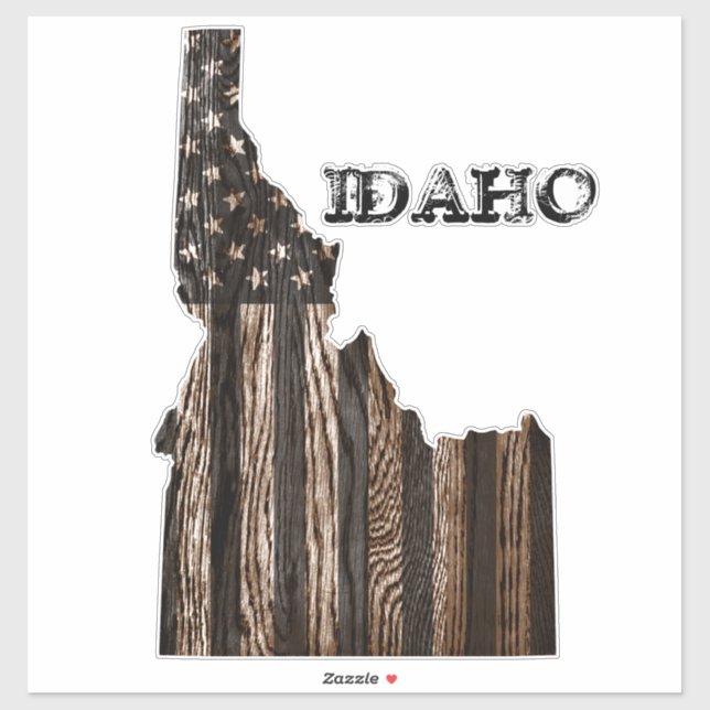 ADESIVO IDAHO PATRIOT BURNT WOOD BLK (Folha)