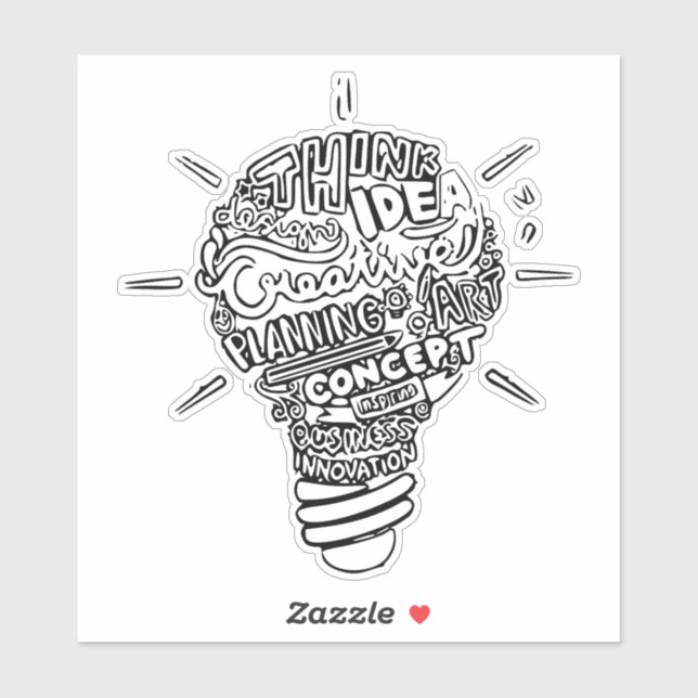 Adesivo Ideias criativas (Folha)