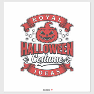 Adesivo Idéias de Fantasias de Halloween Antigas Desenho V