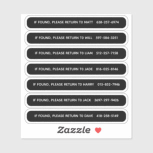 Adesivo Identificação personalizada de seletor de bola de 