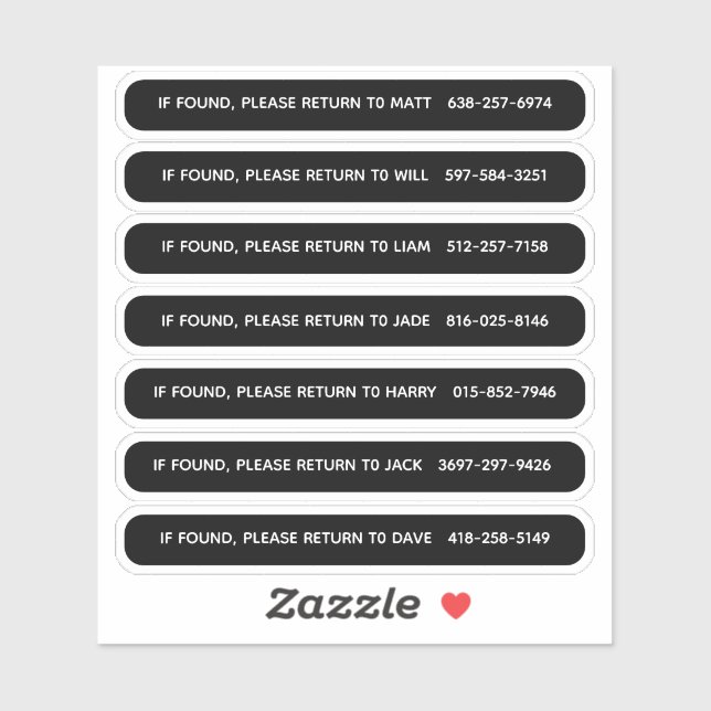 Adesivo Identificação personalizada de seletor de bola de  (Folha)